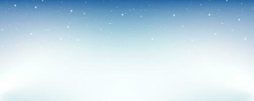 pastello inverno cielo con fiocchi di neve. blu leggero colore pendenza. fantasia morbido sfocato sfondo. vettore Natale paesaggio.