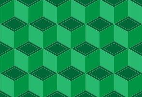 verde geometrico cubo modello vettore