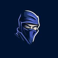 ninja esport logo modello vettore icona illustrazione design. esport logo concetto
