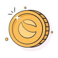bene progettato icona di Terra luna moneta, criptovaluta moneta vettore design