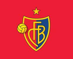 basilea club simbolo logo Svizzera lega calcio astratto design vettore illustrazione con rosso sfondo