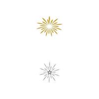 simbolo di vettore del modello di logo di fuochi d'artificio