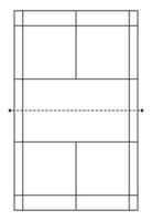 badminton Tribunale diagramma vettore