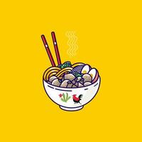 indonesiano Polpette cibo vettore illustrazione