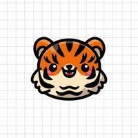 carino tigre animale illustrazione vettore