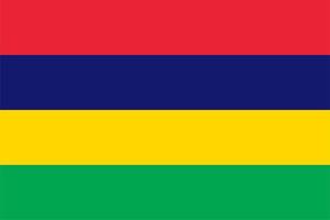 bandiera mauriziana di mauritius vettore