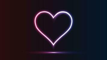 neon amore telaio disegno, amore neon vettore