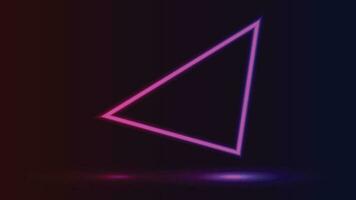 triangolo neon telaio disegno, neon triangolo vettore