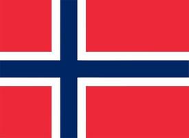 bandiera norvegese della norvegia vettore