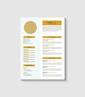 gratuito vettore minimalista CV modello con foto spazio