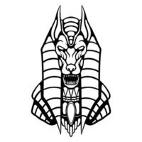 linea arte di anubis disegno vettore