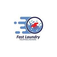 veloce lavanderia logo vettore icona illustrazione design