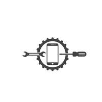 smartphone logo icona vettore illustrazione design