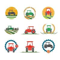 trattore contadino icona vettore illustrazione design