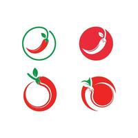 peperoncino logo icona illustrazione vettoriale design