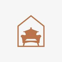 minimalista mobilia logo design vettore per casa interno con creativo concetto