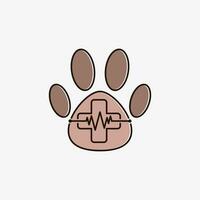 animale domestico clinica logo design con cane gatto icona logo e creativo elemento concetto vettore