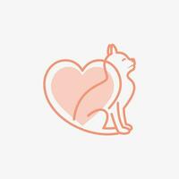 gatto logo design vettore illustrazione con creativo elemento concetto