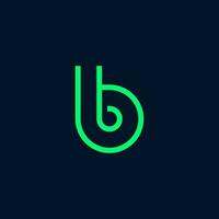lettera B linea forma logo astratto vettore