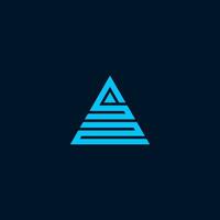lettera ss con triangolo forma logo design vettore