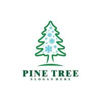 inverno pino albero logo design vettore. creativo pino albero logo concetti modello vettore