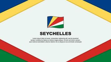 Seychelles bandiera astratto sfondo design modello. Seychelles indipendenza giorno bandiera cartone animato vettore illustrazione. Seychelles modello