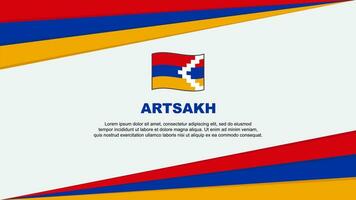 Artsakh bandiera astratto sfondo design modello. Artsakh indipendenza giorno bandiera cartone animato vettore illustrazione. Artsakh design