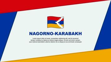 nagorno karabakh bandiera astratto sfondo design modello. nagorno karabakh indipendenza giorno bandiera cartone animato vettore illustrazione. nagorno karabakh bandiera