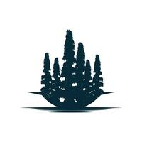 foresta logo, giungla avventura semplice design vettore, illustrazione modello vettore