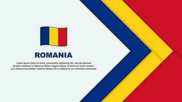 Romania bandiera astratto sfondo design modello. Romania indipendenza giorno bandiera cartone animato vettore illustrazione. Romania cartone animato