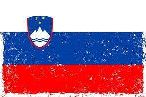 slovenia bandiera grunge afflitto stile vettore