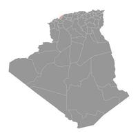 mostaganem Provincia carta geografica, amministrativo divisione di Algeria. vettore