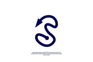 lettera S freccia logo design modello vettore