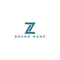 astratto iniziale lettera z logo. blu geometrico forma origami stile isolato su un' bianca sfondo. utilizzabile per attività commerciale e il branding loghi. piatto vettore logo design modello elemento