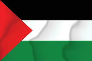 nazionale bandiera di Palestina. seta bandiera. vettore illustrazione nel eps 10 formato