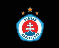 sloveno Bratislava club logo simbolo slovacchia lega calcio astratto design vettore illustrazione con nero sfondo