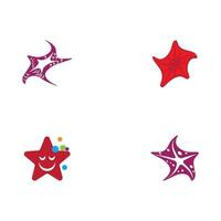 imposta il modello del logo della stella marina vettore