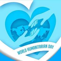 poster della giornata mondiale umanitaria vettore