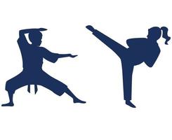 imposta karate sport design 2020 giochi astratti simboli vettoriali icone