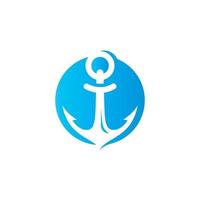 logo di ancoraggio e modello di vettore icona simbolo
