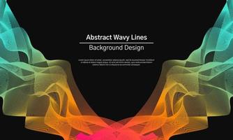 disegno di sfondo colorato linee ondulate astratte vettore