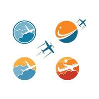disegno dell'illustrazione dell'icona di vettore del logo dell'aereo