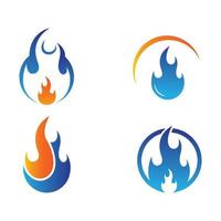 fuoco fiamma logo icona illustrazione vettoriale design