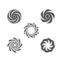 vortice logo icona onda e vettore a spirale