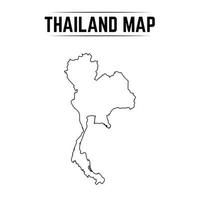 delineare una semplice mappa della thailandia vettore