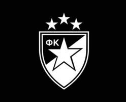 crvena zvezda club logo simbolo bianca Serbia lega calcio astratto design vettore illustrazione con nero sfondo