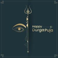 illustrazioni felici di durga puja. faccia dura. subh navratri vettore