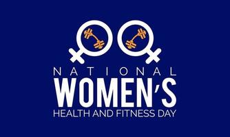 design del banner della giornata nazionale della salute e del fitness delle donne vettore