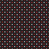 rosso e bianca polka puntini su nero sfondo, senza soluzione di continuità modello punto cerchio Stampa per tessile, moda, album carta, sfondo. vettore