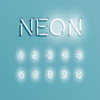 10255Il carattere realistico al neon è composto da vettoriale